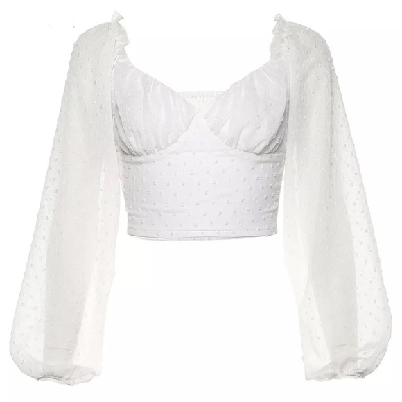 Ruffle Crop Blouse - Picture 2 of 9